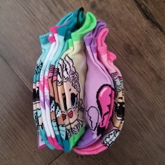 LOL SURPRISE 6 pairs no show socks (M) - Picture 5 of 9